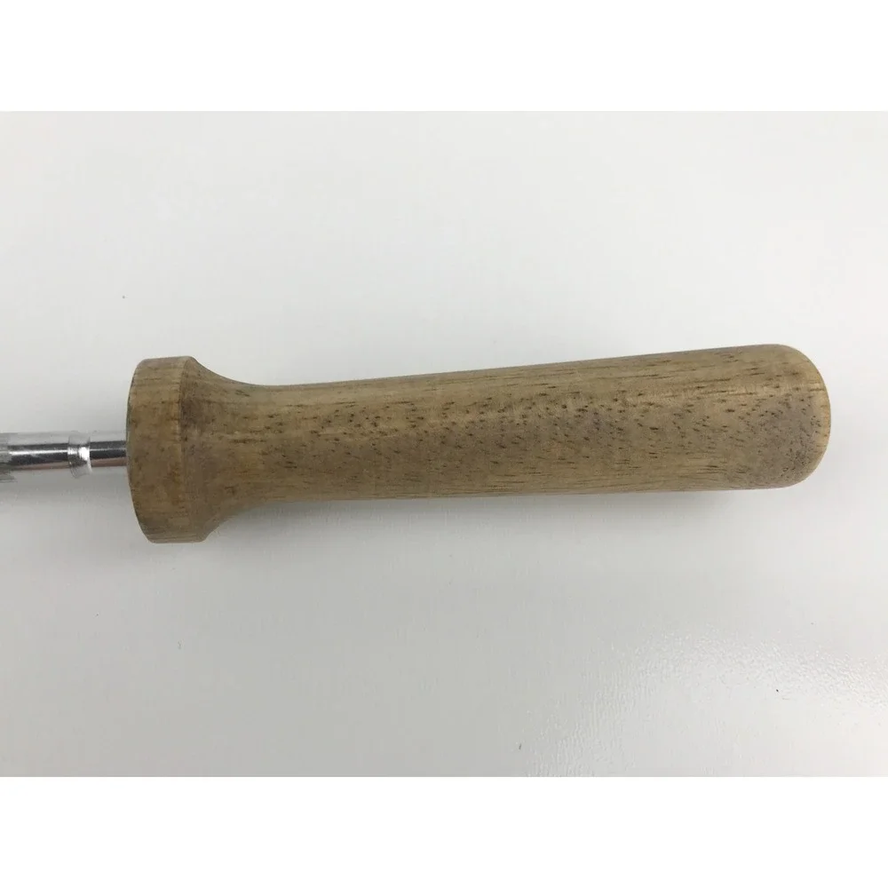Vintage‎ Unbranded Knife Sharpening Steel Rod Wooden Handle Kitchen Tool 12